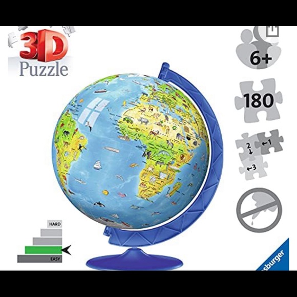 3 Dimensional Globe Puzzle - Picture 3 of 9